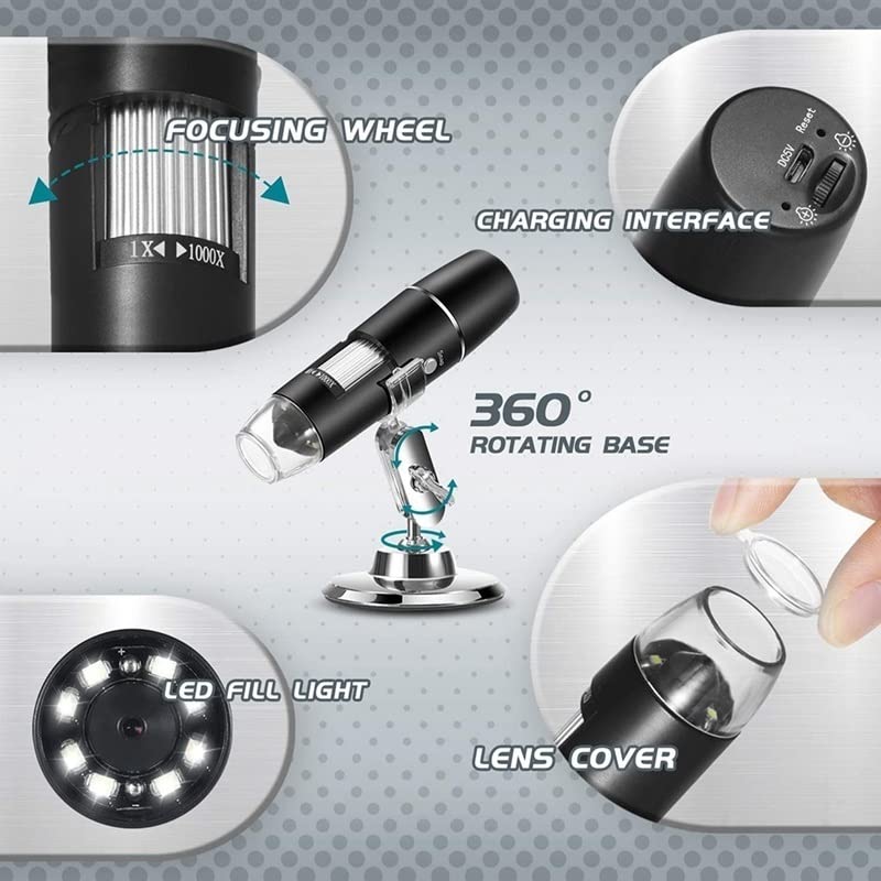 Microscopio digital portátil de 1080p repuestos para microscopios de laboratorio óptico 3
