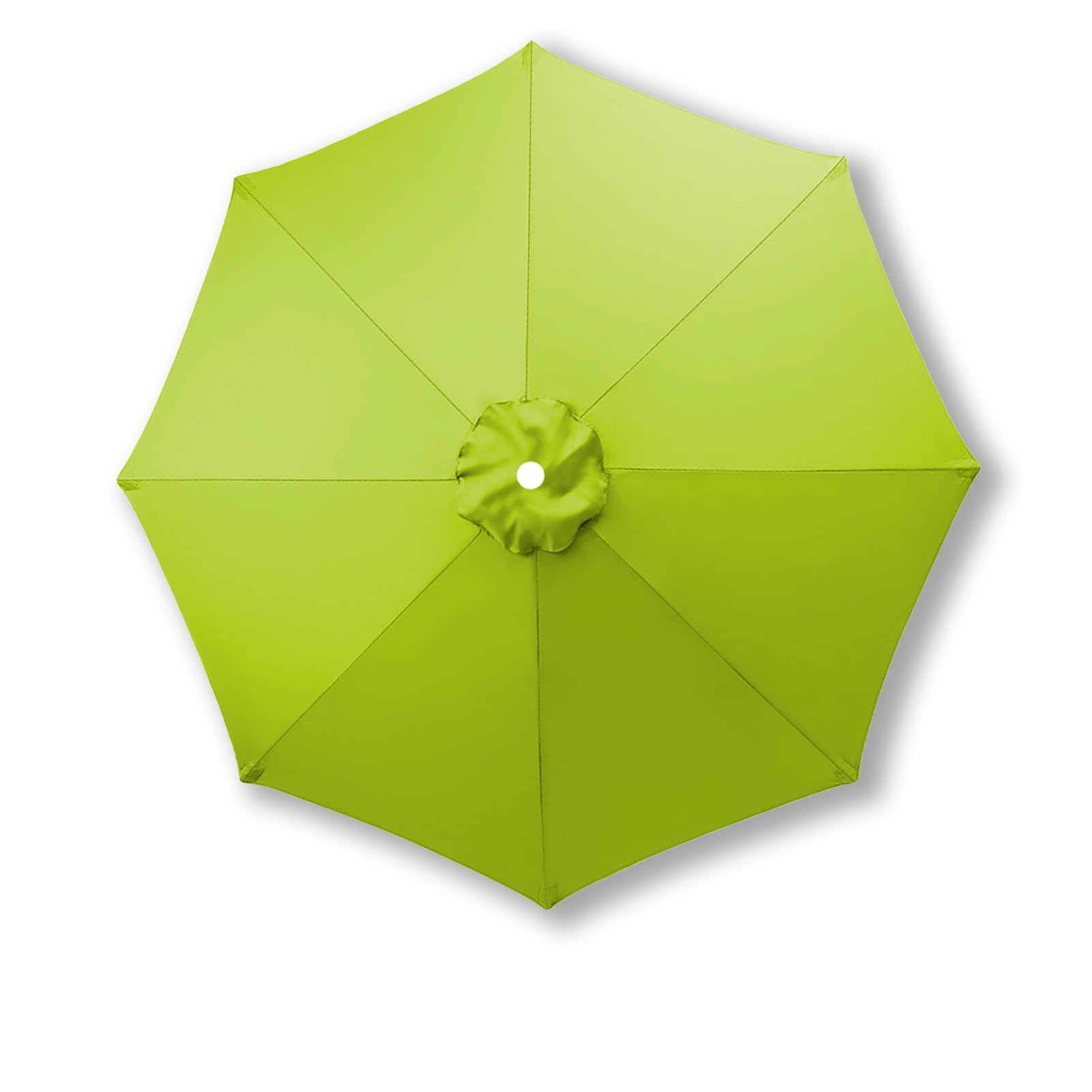 UemumPem 3.5m/3.0m/2.8m/2.7m/2.5m/2.3m/2.0m Replacement Parasol Canopy, 6/8 Ribs for Garden Umbrella Replacement Fabric, UPF 50+ Parasol Replacement Canopy for Market/Beach (Green,2.8m / 6 Ribs)