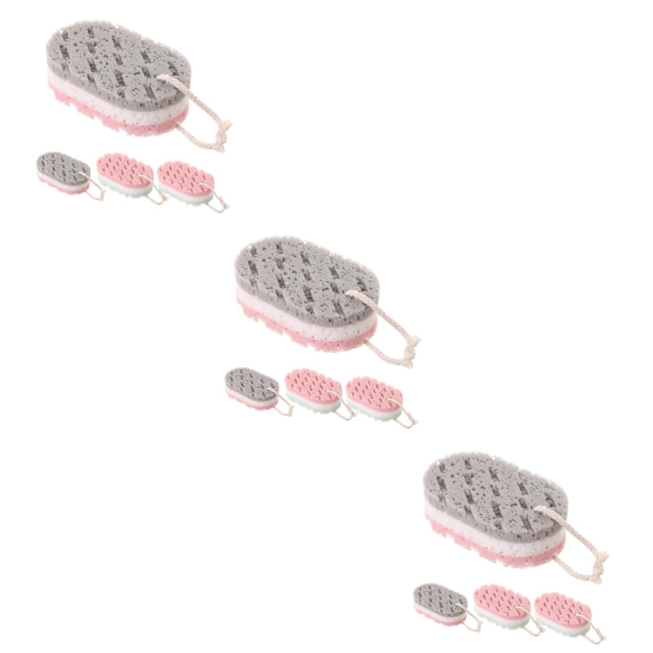 Beaupretty 12piezas Esponjas Exfoliantes Para De Doble Cara Limpieza Profunda y Exfoliación Para Baño Casa Resistentes y