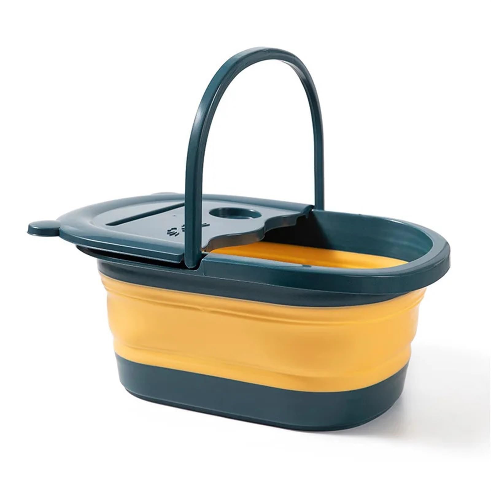 Secchio Pieghevole Per Piedi 2 pezzi pieghevole casa pediluvio secchio massaggio lavaggio dei piedi for il tempo libero salute bacino portatile piede ammollo vasca for i(Blue)