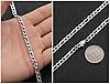 HSWYFCJY Silver Figaro Chain Men Chain Necklace Stainless Steel Mens Chains Jewelry Necklace Gifts (51CM) #3