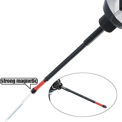 Miniatura 2 de AUTOTOOLHOME Phillips PH2 - Juego de 10 puntas magnéticas antideslizantes para destornilladores de 6 pulgadas de longitud, TS2, antideslizantes,