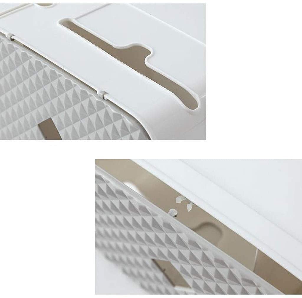 Uchwyt Papier Plastikowe Wodoodporne Pudełko Na Chusteczki Uchwyt Papier Toaletowy Łazienka Ścienny Rolkę Papieru Organizator Rack Toaletowy(A-Gray)