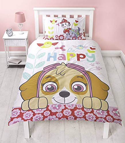 Image of Paw Patrol Pals Skye Everest Rotary Print Duvet Set, Polycotton, Multi-Colour, Single