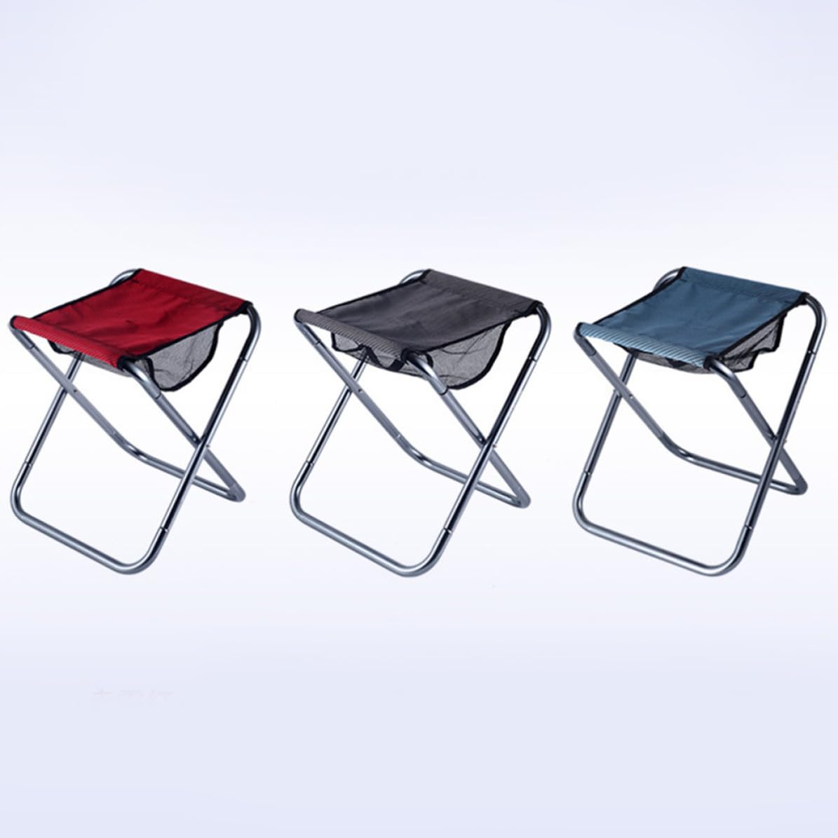 Alasum Sgabello e Portatile in Lega di Alluminio da Campeggio Pieghevole Resistente Design Compatto Blu per Escursionismo e Pesca per Adulti e Grandi