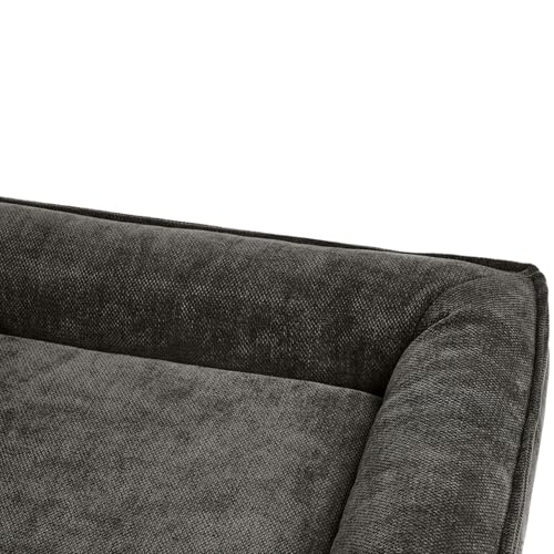 HUNTER Orthopädisches/Ergonomisches Hundebett MELUN, ergonomisches Hundebett mit Memoryschaum, druckentlastend und gelenkschonend, abnehmbarem Bezug, Farbe: anthrazit, Größe: M