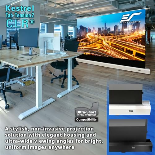 Elite Screens Kestrel Tab-Tension CLR, 101 pulg 16:9 Pantalla motorizada UST miniatura 3