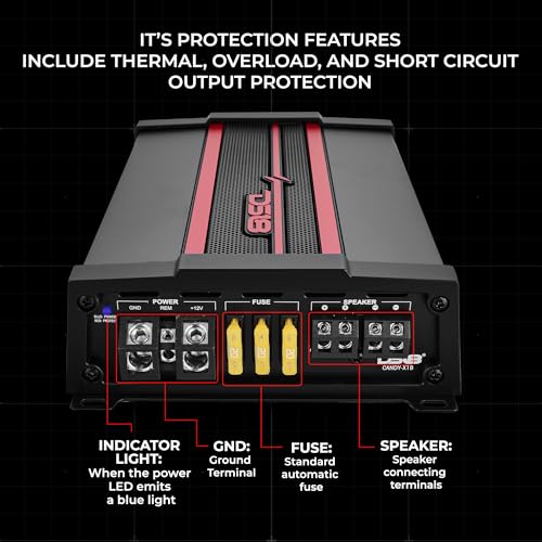image for DS18 CANDY-X1B Car Amplifier - Class D, Monoblock, 1800 Watts Max, Dig
