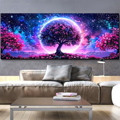 Diamond Painting Adulte pour habiller un grand mur vide avec une broderie diamant fleur 70x200cm
