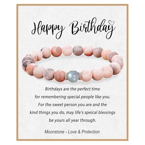 Seyaa Birthday Gifts for Women, Unique Spiritual Small Birthday Gifts for Women Trendy Jewelry Beaded Bracelets for Women Teen Cover
