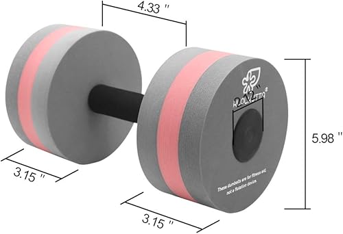 Miniatura 4 de KLOLKUTTA Aquatic Dumbells, 2PCS Water Aerobic Exercise Foam Dumbbell Pool Resistance,Water Aqua Fitness Barbells Hand Bar Exercises Equipment for