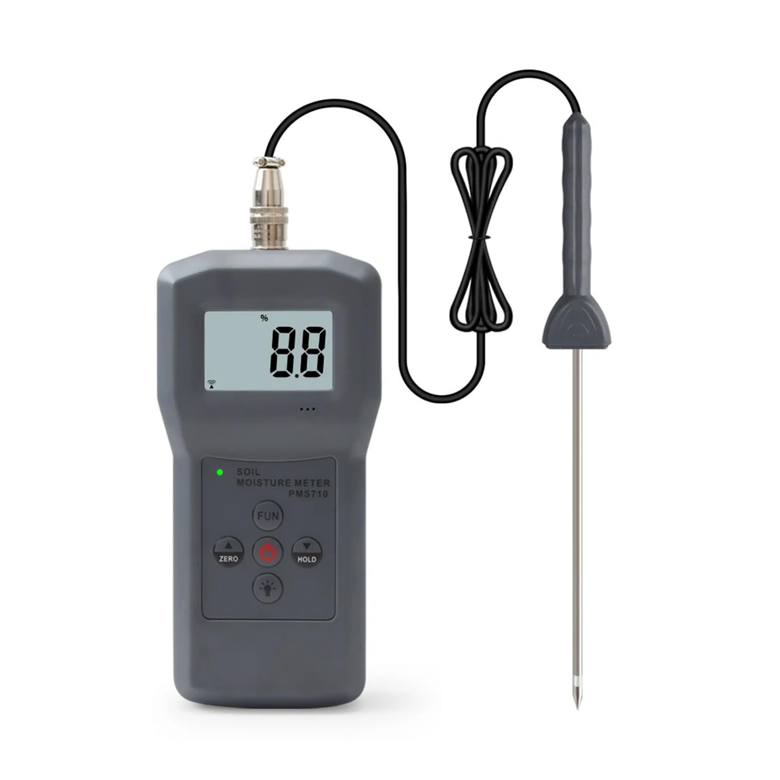 Misuratore di umidità del terreno for giardinaggio, test di umidità di sabbia e cemento, sensore digitale LCD preciso, compensazione automatica della temperatura Basso errore, alta sensibilità