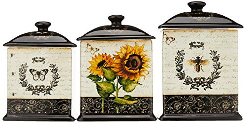 International Sunflowers Canister Set for French Decor Fans