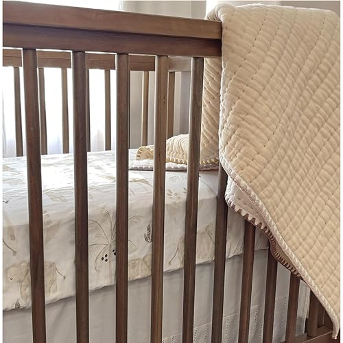 Crane Baby Safari Nursery Decor Crib Sheet, 100% Cotton Fitted Sheet for Standard Mattress 28in X 52in, Breathable Toddler Bed Sheet for Boys and Girls