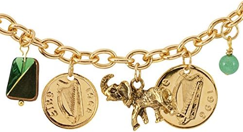 Miniatura 4 de American Coin Treasures Pulsera de monedas irlandesas con dije de moneda en capas, Gris
