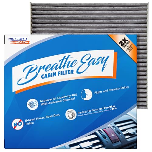 Image of Spearhead Odor Defense Breathe Easy AC & Heater Cabin Filter | Fits 2002-2008 Corolla, 2003-2008 Matrix Like OEM | Up to 25% Longer Lasting w /Activated Carbon (BE-133)