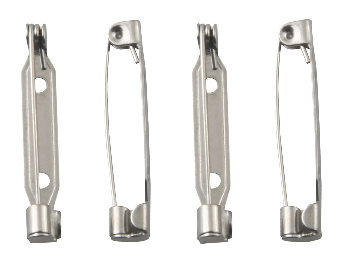 ALLinONE Stainless Steel Brooch Safety Bar Pins Back Clasp Findings for Craft DIY Brooch Making (21mm/0.82inch)