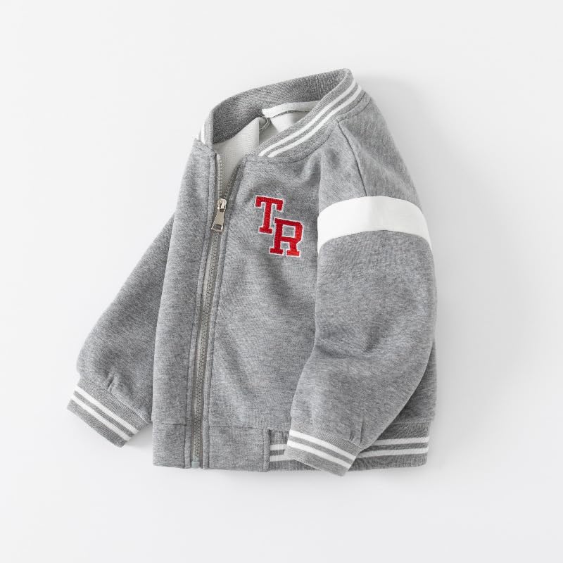 Meufam Baby Boys Girls Bomber Jackets Long Sleeve Varsity Jackte Zip Up Color Block Baseball Jacket Sports Outwear3