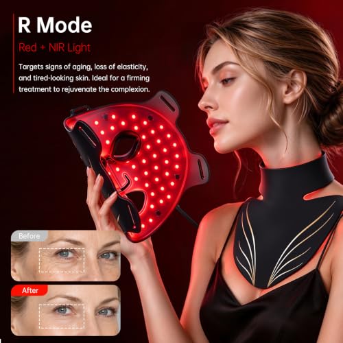 Red Light Therapy Mask for Face Neck DROPS TO - image 4