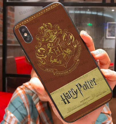 Art Design Funda para iPhone XS MAX Harry Potter Magicien Hogwarts School Marron Brown Carcasa de Moviles Caso Silicón