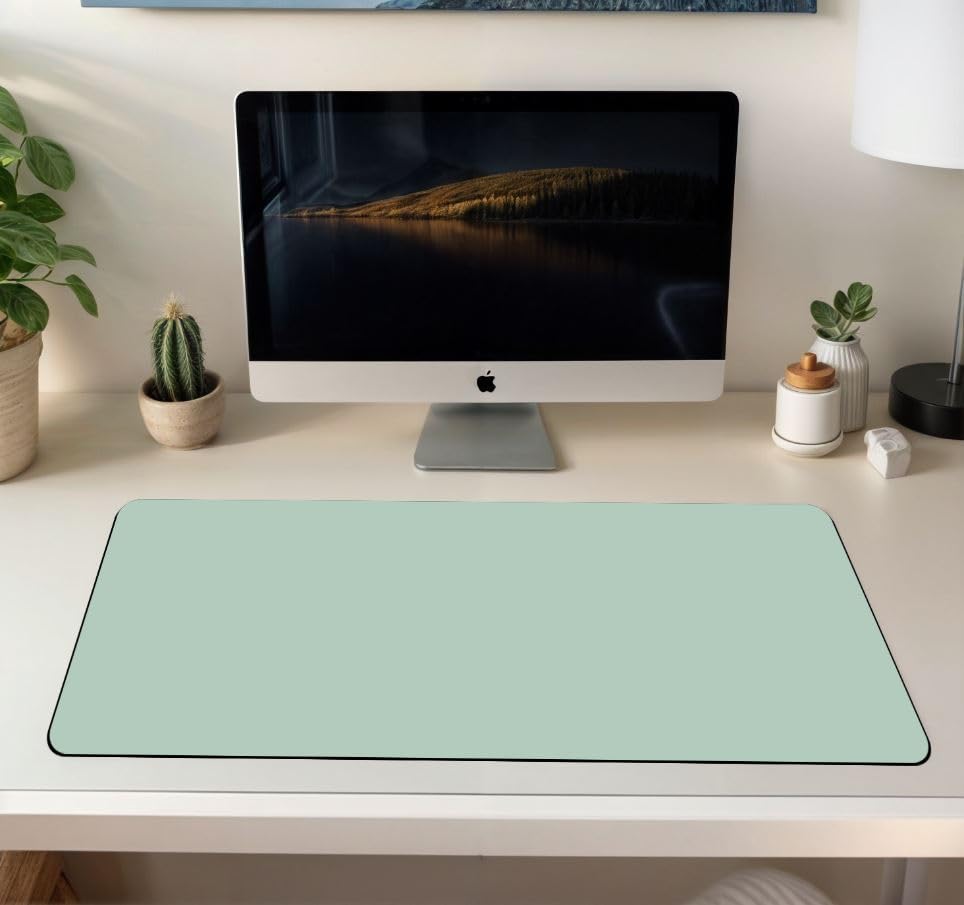 Image of ON TREND Premium Extended Mouse Pad, Large Premium Desk Mat Anti Skid Rubber Base for Desktop Laptop PC Office Gaming (Size- 23 X 11 x 0.12 Inch) (Pale Green)