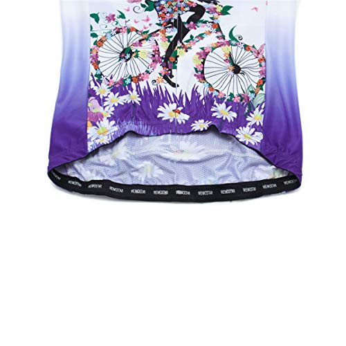Image of Cycling Jerseys Women Bike Shirts Short Sleeve Bicycle Clothes Breathable Stretch Labric Bicycle Uniforms
