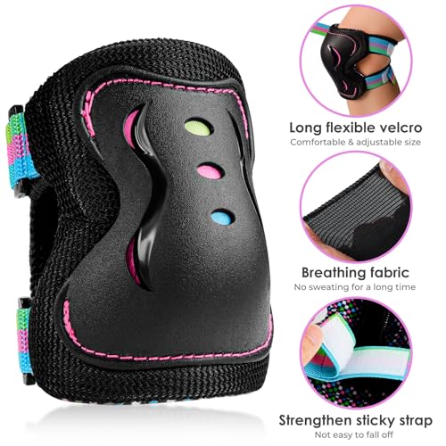 Image of BOSONER Kids /Youth Knee Pad Elbow Pads Guards Protective Gear Set for Roller Skates Cycling BMX Bike Skateboard Inline Skatings Scooter Riding Sports