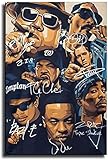 Sunsightly Old School Rap Legends (Rapper Collage) Musikplakat Leinwand Kunstdrucke und Poster Wandkunst Bilddruck Moderne Familienschlafzimmerdekoration Kein Rahmen