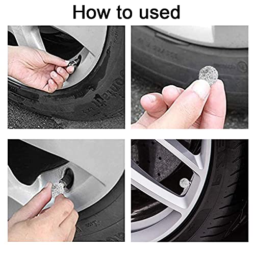 Car Wheel Tire Valve Caps, Valve Stem Caps, 4 Pack Handmade Crystal Rhinestone Car Stem Air Caps Cover, Attractive Dustproof Bling Car Accessories, Universal for Cars, SUVs and Motorcycles (White)