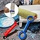 3 Stück Farbe Reinigungswerkzeug Set, mit 350 mm Mehrzweck Farbrührer, 240 mm Farbrollen Reinigungsgerät und Isolierhandschuhe, zum Reinigen von Farbrollen und zum Farbrühren (blau)