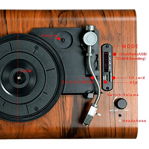 Yajun Platine Vinyle Lecteur De Disque Vinyle Bluetooth 2 Haut-Parleurs Intégrés Radio FM Enregistreur USB/SD Salon à 3… - Les Beatles, Paul McCartney, John Lennon, RIngo Starr, George Harrison Yajun Platine Vinyle Lecteur De Disque Vinyle Bluetooth 2 Haut-Parleurs Intégrés Radio FM Enregistreur USB/SD Salon à 3… – Image 5