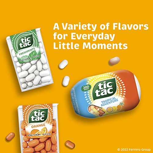 Tic Tac, Tropical Adventure Mints, On-The-Go Refreshment, 3.4 Oz, 8 Count #TOP4