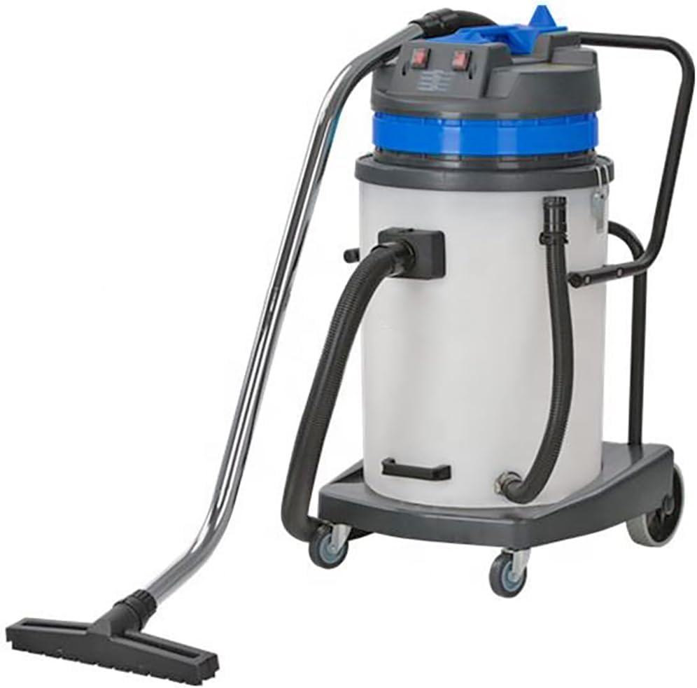 Compact Industrial Wet/Dry Vacuum Cleaner | 2 Motors | 2000 Watt Power | 225 CFM | 19 Gallon Capacity