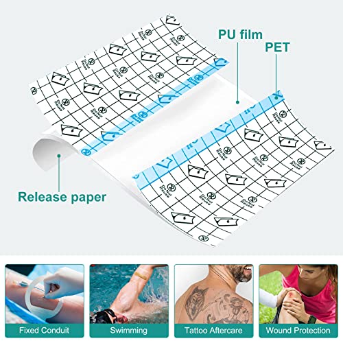 Bandage Transparent Imperméable, 10 x 12 cm Pansement Tatouage Waterproof – vue 3