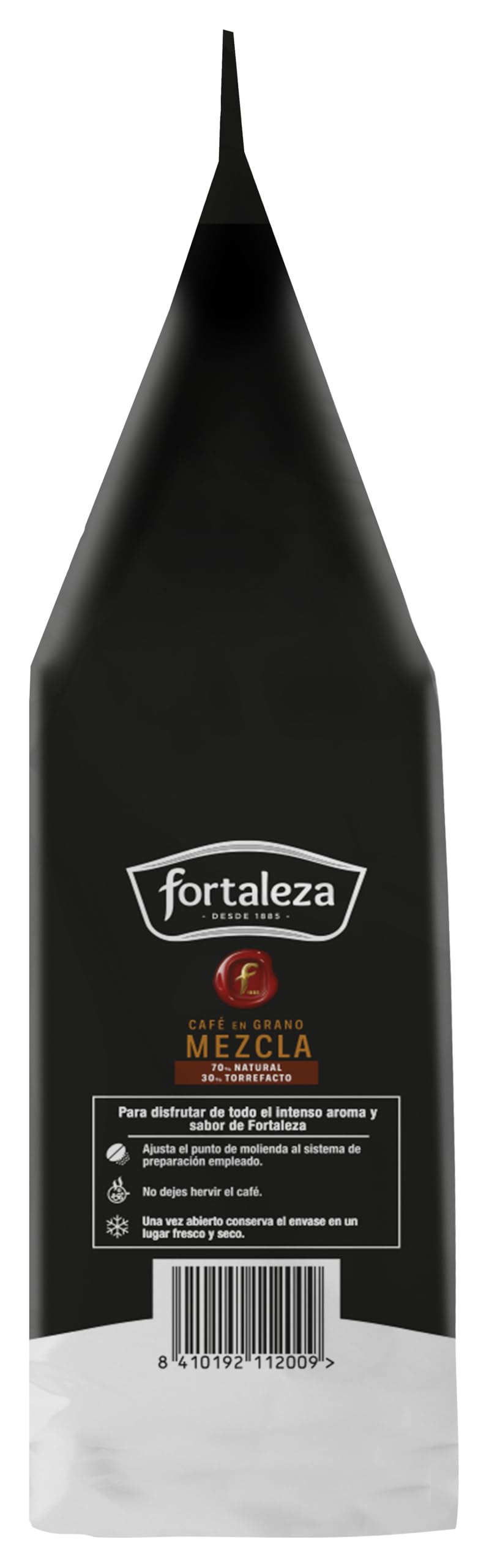CAFÉ FORTALEZA Café en Grano 500g x 6 - Total 3KG - 70% Tueste Natural y 30% Torrefacto - Café con Matices de Vainilla y Caramelo Intensidad Alta 10/13 -Arábica y Robusta con Sabor Intenso.