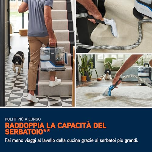 Vax Spotwash Max Duo Spot Cleaner, Smacchiatore Per Tappeti E Tappezzeria Con Tecnologia Spinscrub, Serbatoio Xl, Pulizia Profonda Per Macchie, Divani, Pavimenti Duri E Auto - 4