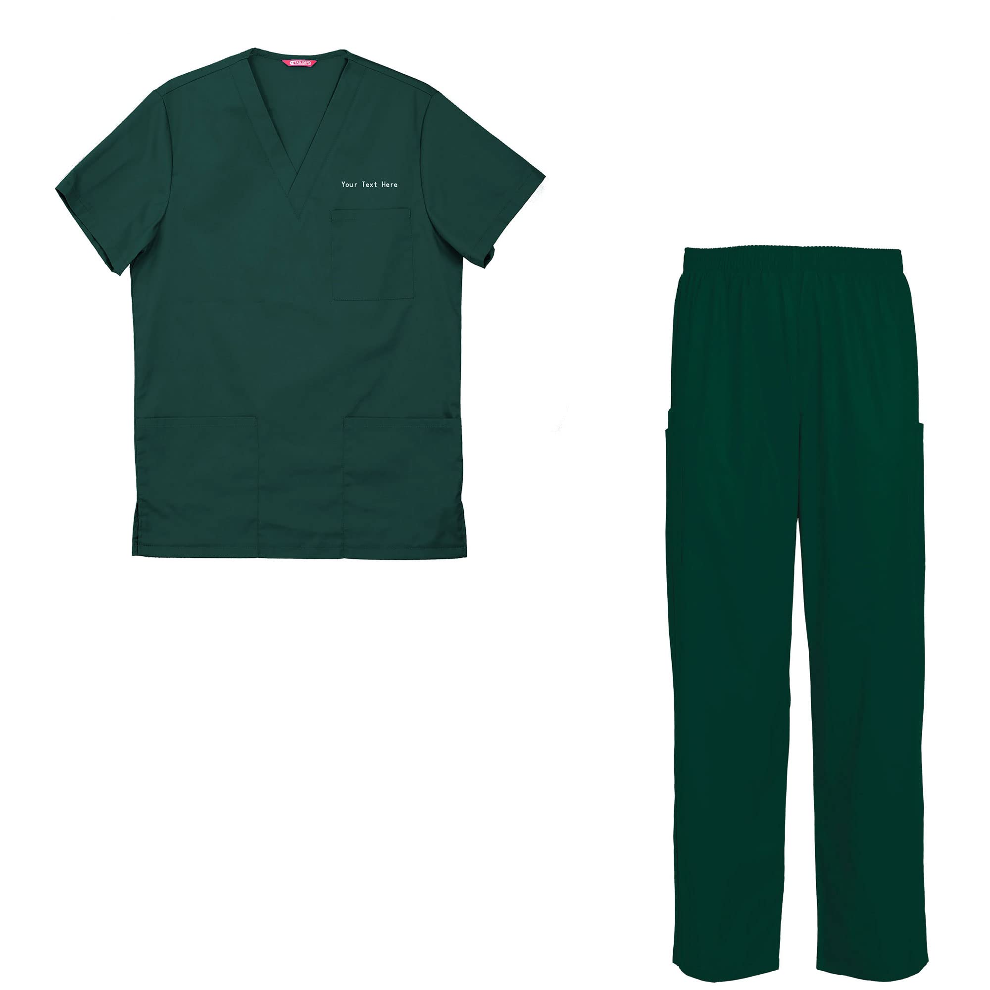 Personalizzata Uomo Divisa Ospedaliera Uniforme Sanitaria Set con Casacca e Pantalone Divise Uniformi Medica Set con Maglia e Pantaloni Uniformi Mediche Personalizzabile