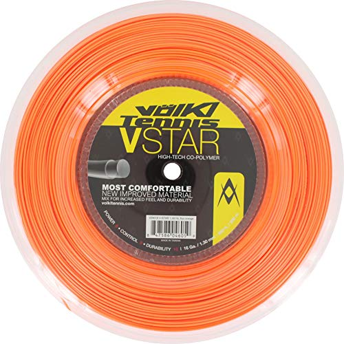 Cordage de tennis Volkl V-Étoile orange fluo 17g contre la perte de tension