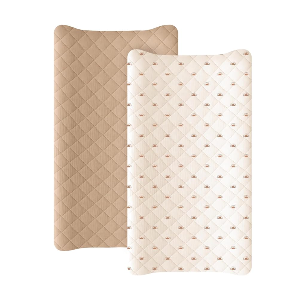 Oaygat 2 Pack Muslin Baby Moses Basket Sheets for Bassinet Crib & Pram Mattress Babys Bassinet Sheets Cozy and Breathable Crib Baby Bassinet Sheet for Boy and Girl Easy Care Soft Fitted Sheet