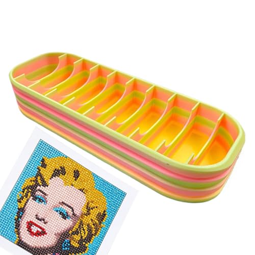 Rhinestone Painting Art Storage Box - Palette Case, 10-Unit Modular Bin for Studio Supplies, Layered Vault with Secure Dividers, Equipment, Component Chest for Drills, Clasps and Studs for Men