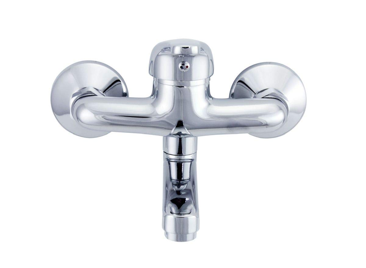 Rubinetto da parete per lavabo, con erogatore corto, miscelatore monocomando B292