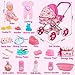 Baby Doll Stroller Set Toys for Girls Toddlers 3-5 4-6 5-7, Baby Doll Playset with 11