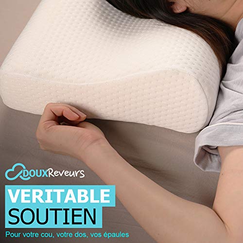 Doux Rêveurs Oreiller à Mémoire de Forme, Oreiller Ergonomique Cervicales, Oreiller Rectangulaire – Masque de Sommeil – Bouchons d’Oreilles pour Dormir Doux Rêveurs Oreiller à Mémoire de Forme, Oreiller Ergonomique Cervicales, Oreiller Rectangulaire – Masque de Sommeil – Bouchons d’Oreilles pour Dormir