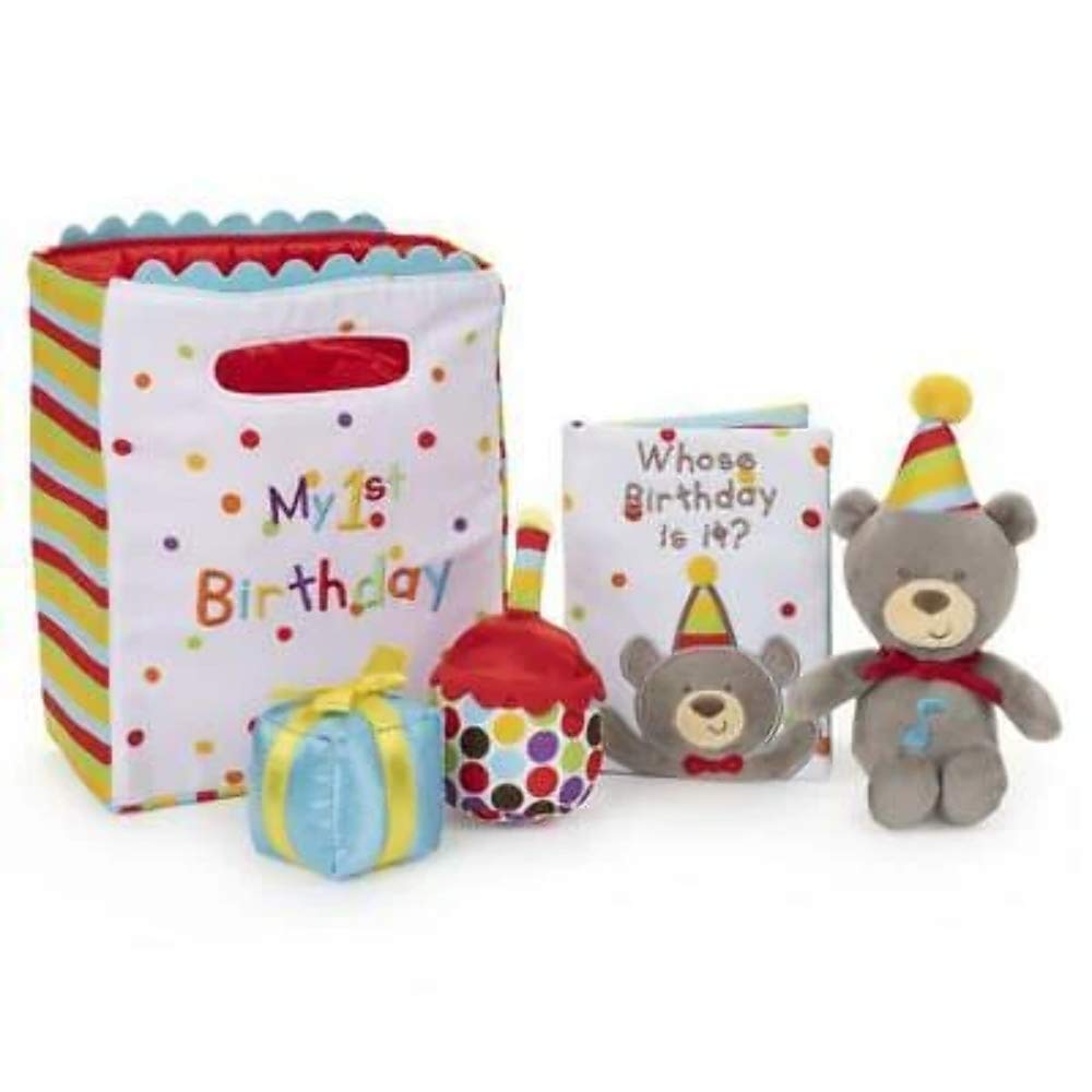 GUND Baby My First Birthday Stuffed Plush Playset, 5 Pieces, 8"