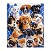 Dawhud Direct Puppy Collage Fleece Throw Blanket by Jenny Newland