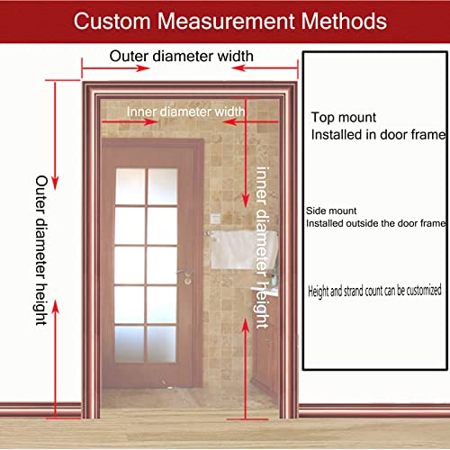 Cortina de cuentas de cadena y madera para panel de pantalla divisor de habitaciones 5