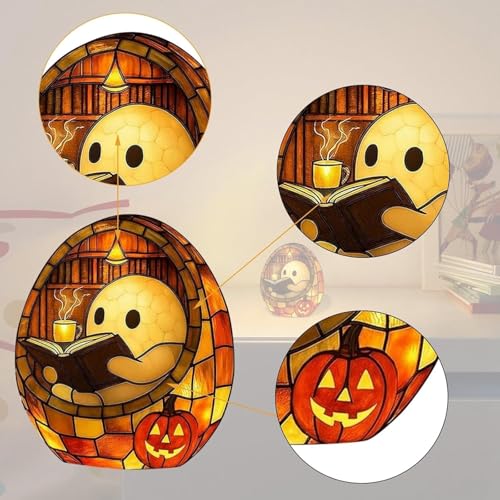 Generic Ghost Bubble Bath Lamp And Reading Book Night Light For Halloween Christmas Decor, Soft Silicone LED Lamp For Bathroom Bedroom Party Gift (2pcs) by Generic - Used condition - Image 5