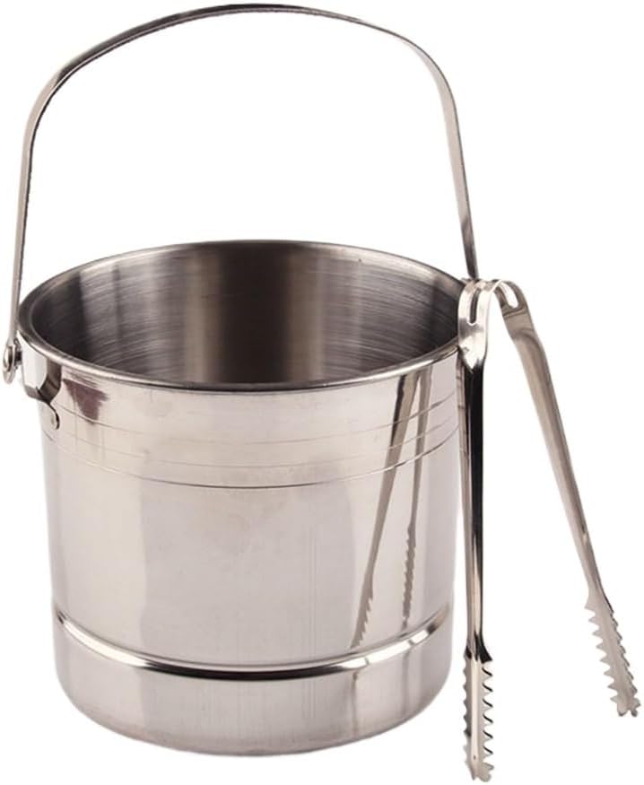 JSEIAJB Stainless Steel Handles Ice Bucket KTV Bar Club Special Use