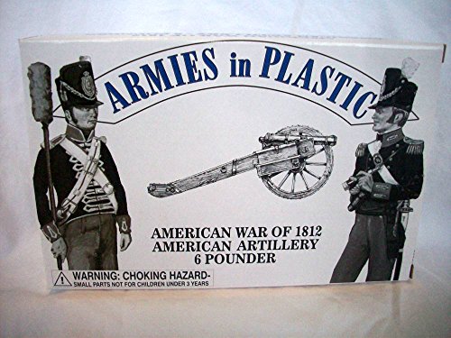 War of 1812 American Artillery Crew with Cannon Offered by Classic Toy Soldiers/Armies in Plastic