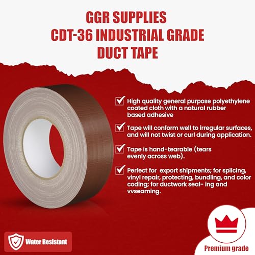 Image of GGR Supplies CDT-36 Industrial /Professional Grade Duct Tape. Multi-Purpose 11 MIL Waterproof and UV Resistant DIY and Repair. 30 Yards. (Pink, 2 Inches)